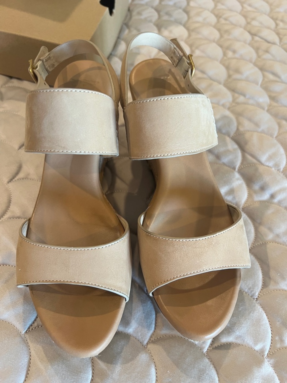 UGG W Elena Wedge Sandals in Chestnut Tan - Picture 2 of 4